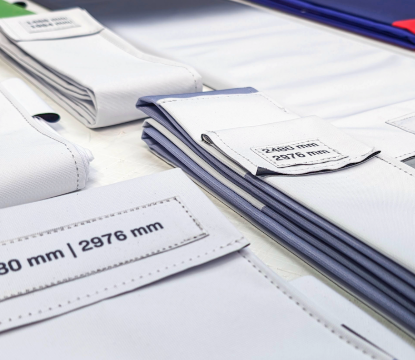 We create sleeves from textile leftovers.